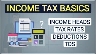 Income Tax Basics Explained  Tax Rates  5 Income Heads  Hindi [upl. by Isman]