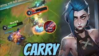 WILD RIFT ADC  THIS JINX CARRY 1V9 WITH THIS BUILD IN PATCH 52D GAMEPLAY [upl. by Neruat]