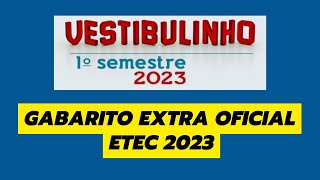 🔥Gabarito extra oficial Etec 2023  ATUALIZADO 🔥 [upl. by Bautista]