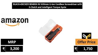 BLACKDECKER BD40K4 4V 635mm Li ion Cordless Screwdriver with E Clutch and Intelligent Torque Syste [upl. by Nerissa]