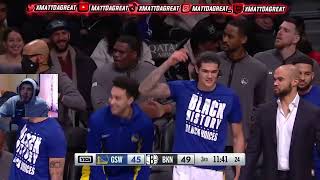 Curry Is So Inspirational🐐Matt Reacts To Warriors Vs Nets Full Game Highlights [upl. by Lletram]