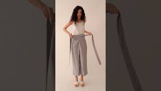 Style with Grae Cove  How to Wear a Linen Wrap Waist Pants [upl. by Anircam]