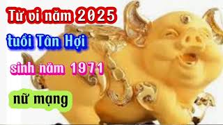 Tử vi tân hợi sinh năm 1971 năm 2025  Nữ mạng [upl. by Ierbua]