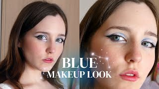 Vibrant Blue Makeup Transformation with Mislens Contact Lenses 💙🔥 [upl. by Apul722]