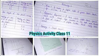 Class 11 Physics Activity File  Activity Class 11 Physics  Physics Activity [upl. by Truman]