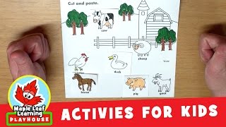 Farm Animal Activity for Kids  Maple Leaf Learning Playhouse [upl. by Namolos953]