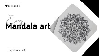 mandala art for beginners  easy mandala art [upl. by Enomis117]