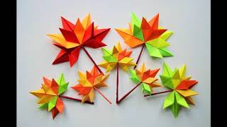 DIY HerbstblätterAutumn leaves Origami [upl. by Htor]