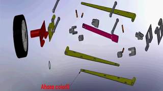 Ensamble suspension Solidworks [upl. by Aynwad]