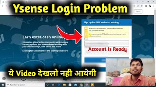 Ysense Login Problem  Ysense Sign Up Problem  Ysense How To Earn [upl. by Burkhart873]