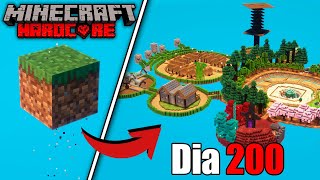 Sobreviví 200 días en Un Bloque en Minecraft Hardcore Esto fue lo que sucedió [upl. by Lebatsirc]