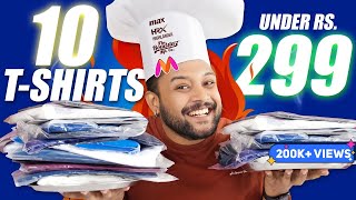 10 BEST TSHIRTS UNDER ₹300 FOR MEN 🔥 Myntra Summer Boys TShirt Haul 2024  ONE CHANCE [upl. by Favrot]