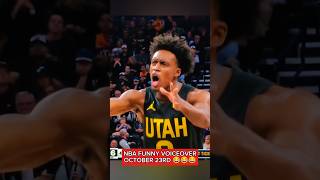 NBA FUNNY VOICEOVER 102324 😂😂😂 shorts [upl. by Tucky]