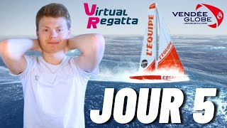 VENDEE GLOBE 2024 Jour 5 Virtual Regatta offshore  Le premier gros dilemme jai peur de la suite [upl. by Pedrick]