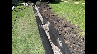 How to Install a French Drain Correctly  Step by Step [upl. by Nyrehtac]