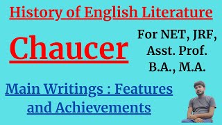 Chaucer  Main Works and Features  Achievements  History of English Literature  Our Guruji [upl. by Niotna]