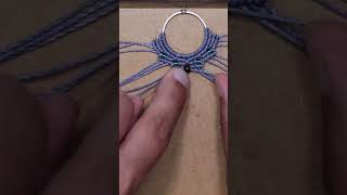 Makramee Ideen Ohrringe mit Metallring macrame makrame diy [upl. by Kcirnek]