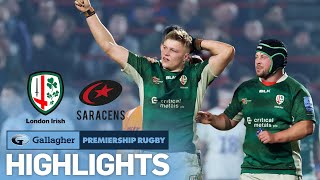 London Irish v Saracens  HIGHLIGHTS  Friday Night Thriller  Gallagher Premiership 202223 [upl. by Neelcaj149]