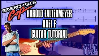 Beverly Hills Cop Theme Axel F Guitar Tutorial [upl. by Doloritas363]