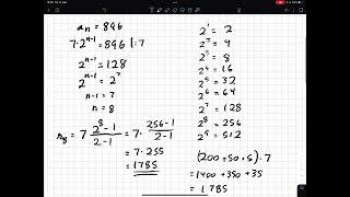 R2 1C Endelige aritmetiske og geometriske rekker 9 Sum geometriske rekker eksempel 28 [upl. by Okihcim745]