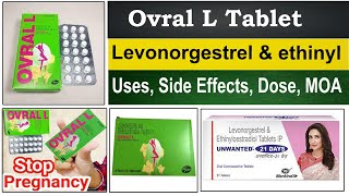 Ovral L tablet  Unwanted 21 days  Levonorgestrel amp ethinyl estradiol tablets ip Uses Pregnancy [upl. by Fagen]