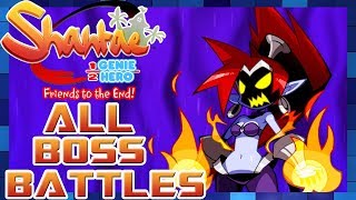 Shantae HalfGenie Hero Friends to the End DLC  ALL BOSS BATTLES  ENDING [upl. by Ellerehs]