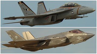 FA18 Super Hornet amp F35C Demos Oshkosh EAA AirVenture [upl. by Kcirevam669]