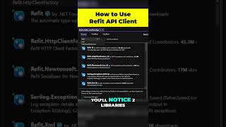 How to use Refit API Client in dotnetcore aspnetcore [upl. by Nauht]