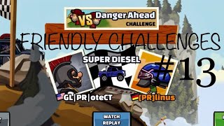 FRIENDLY CHALLENGES 13  hill climb racing 2 [upl. by Ydnir]