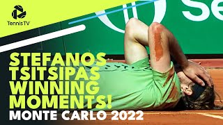 Stefanos Tsitsipas Match Point Trophy Lift amp Speech in MonteCarlo 2022 [upl. by Yoccm]