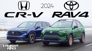 2024 Honda CRV vs Toyota RAV4 Review  BEST SELLERS [upl. by Mohsen722]