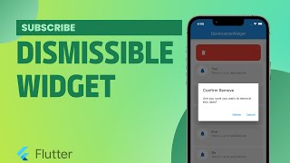 Dismissible Widget  Flutter [upl. by Alisen937]