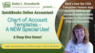 QuickBooks Online Accountant  Chart of Account Templates New Special Use [upl. by Divadnhoj]