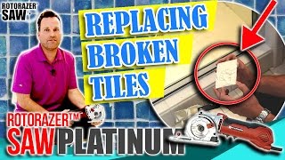 DIY Home Repair Projects  Cracked or Broken Ceramic Tile Replacement Shower 🚿 Bathroom 🛁 amp Floor [upl. by Millman384]