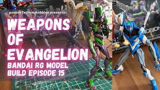 Weapons of Evangelion  Bandai RG Model Build for Evangelion Eva Units [upl. by Aihseit123]