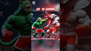 Fighting for Daddy Green Cat vs White Elephant 😭🐱🐘💥 EpicBattle Shorts [upl. by Cordle]