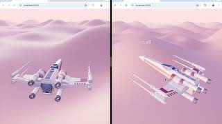 XWing Multiplayer Flight Simulator made with JavaScript [upl. by Etienne]