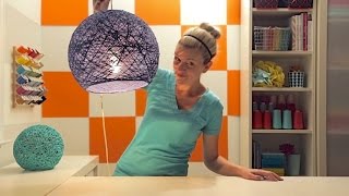 How to make a lampshade lanterns and yarn globes [upl. by Sherrard]