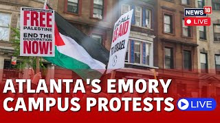 US University Protests  Students Protest For Palestine At Emory University in Atlanta  N18L [upl. by Hays]