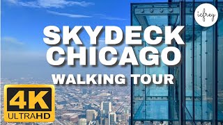 4K SKYDECK CHICAGO and THE LEDGE WILLIS TOWER │CHICAGO ILLINOIS 🇺🇸 │ [upl. by Julee702]