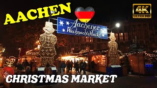 Christmas Market  Weihnachtsmarkt Aachen 2022  Kerstmarkt Aken  Germany [upl. by Dene495]