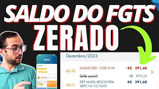 O SALDO DO FGTS ESTÁ ZERADO E NÃO SACOU FGTS LIBERADO NA RESCISÃO  COMO SACAR FGTS NO APLICATIVO [upl. by Atibat]