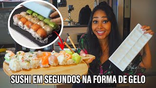 COMO FAZER SUSHI NA FORMINHA DE GELO  COMIDA JAPONESA EM CASA [upl. by Summer]