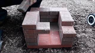 How to build a Brick Rocket Stove  wood power [upl. by Eimiaj]