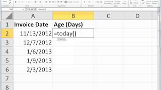 Excel  TODAY Function [upl. by Brest]