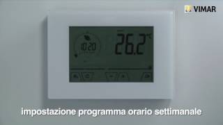 Cronotermostato Touch Screen Vimar 02910 Batteria Giornaliero Settimanale [upl. by Sapphera328]