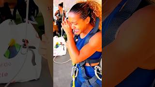 Bungee Jumping With Rope In Beautiful Place  Bungee Jumping  Bungy Jumping shorts trending fyp [upl. by Onimixam]