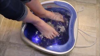 Homedics JetSpa Elite with Heat  Demo  Review FOOT SPA [upl. by Idnod]