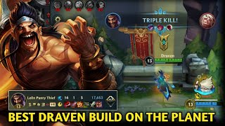 BEST DRAVEN BUILD ON THE PLANET  Draven ADC Gameplay [upl. by Lona]