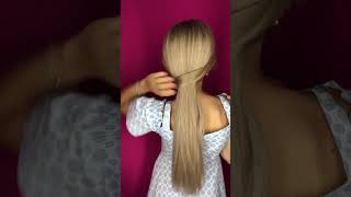 Ponytail without hair tie shorts hairstyle hairtutorial ponytail ponytailhairstyles [upl. by Il]